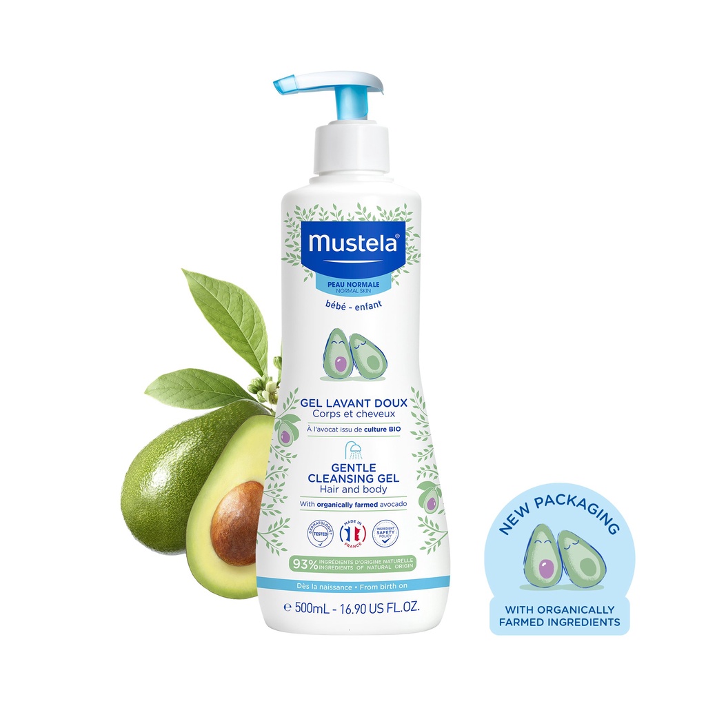 Mustela Sữa Tắm Gội Cho Trẻ Sơ Sinh & Em Bé Da Thường Gentle Cleaning Gel