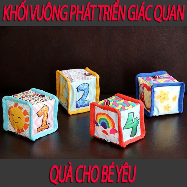 KHỐI VUÔNG KÍCH THÍCH GIÁC QUAN- ĐỒ CHƠI CHO TRẺ SƠ SINH | ĐỒ CHƠI XUẤT KHẨU