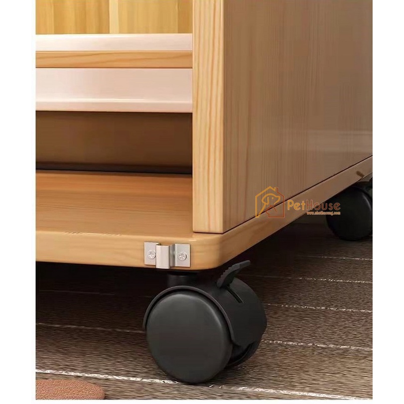 Nhà mèo 3 tầng loại lớn đa chức năng gỗ thông tự nhiên sx pethouse