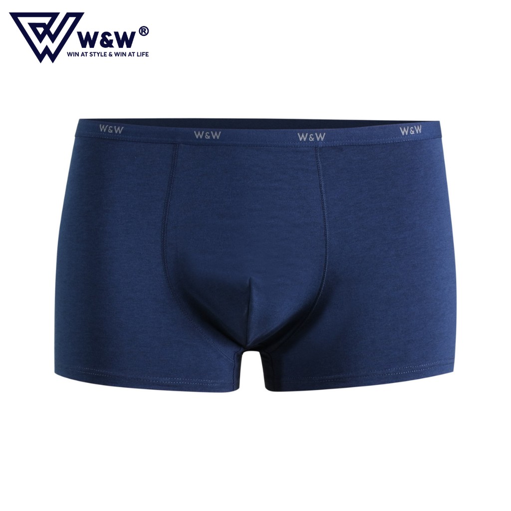 Quần Lót Nam W&amp;W Dáng Boxer Chất Liệu Cao Cấp Mềm Mịn, Đàn Hồi, Sịp Đùi Nam Kháng Khuẩn Cực Tốt WUW43