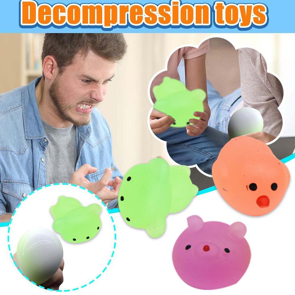 Đồ Chơi Mochi Spongy Dạ Quang Hình Thú Dễ Thương X7C2