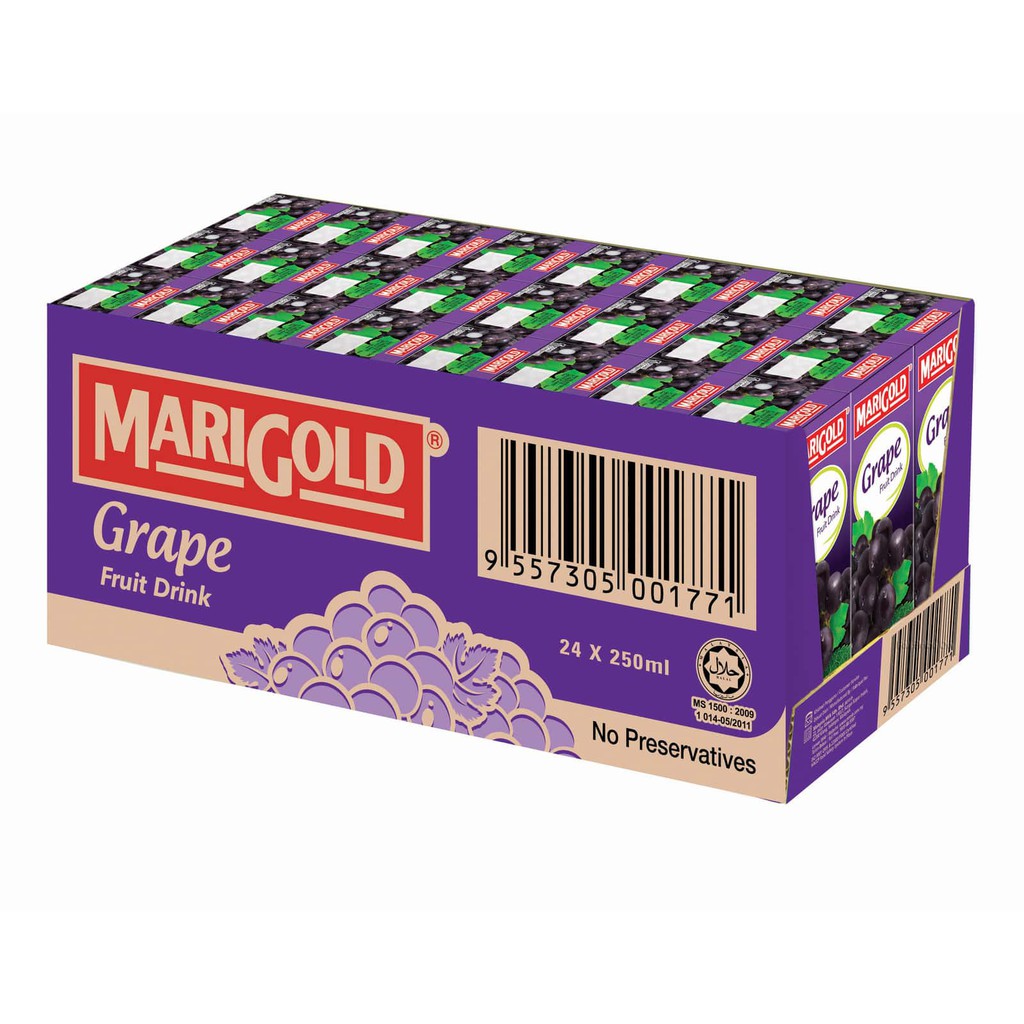 Nước nho ép Marigold Singapore thùng 24 hộp