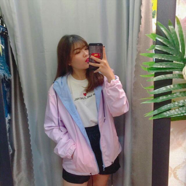 [QCHÂU L1] ÁO GIÓ 2 KIỂU MẶC 2 MÀU HOT