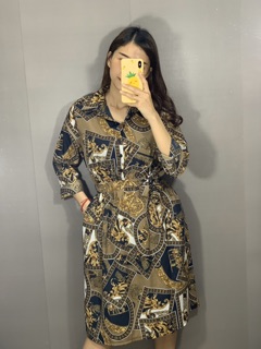 Đầm sơmi lưng thun