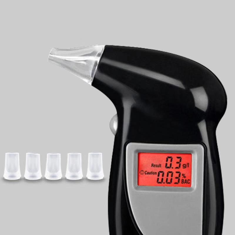 Máy đo nồng độ cồn hiển thị màn hình kỹ thuật số LCD có móc khóa