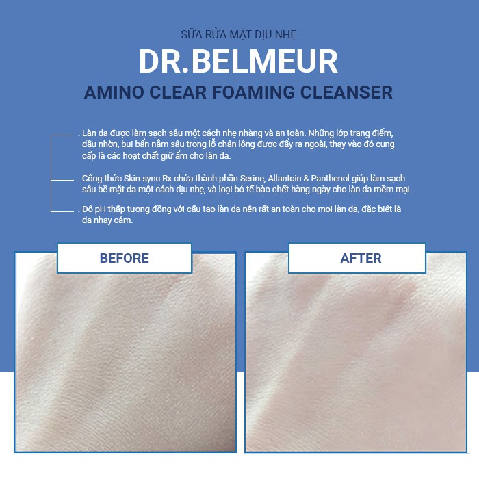 Sữa Rửa Mặt TheFaceShop Dr.Belmeur Amino Clear Foaming Cleanser 150ml