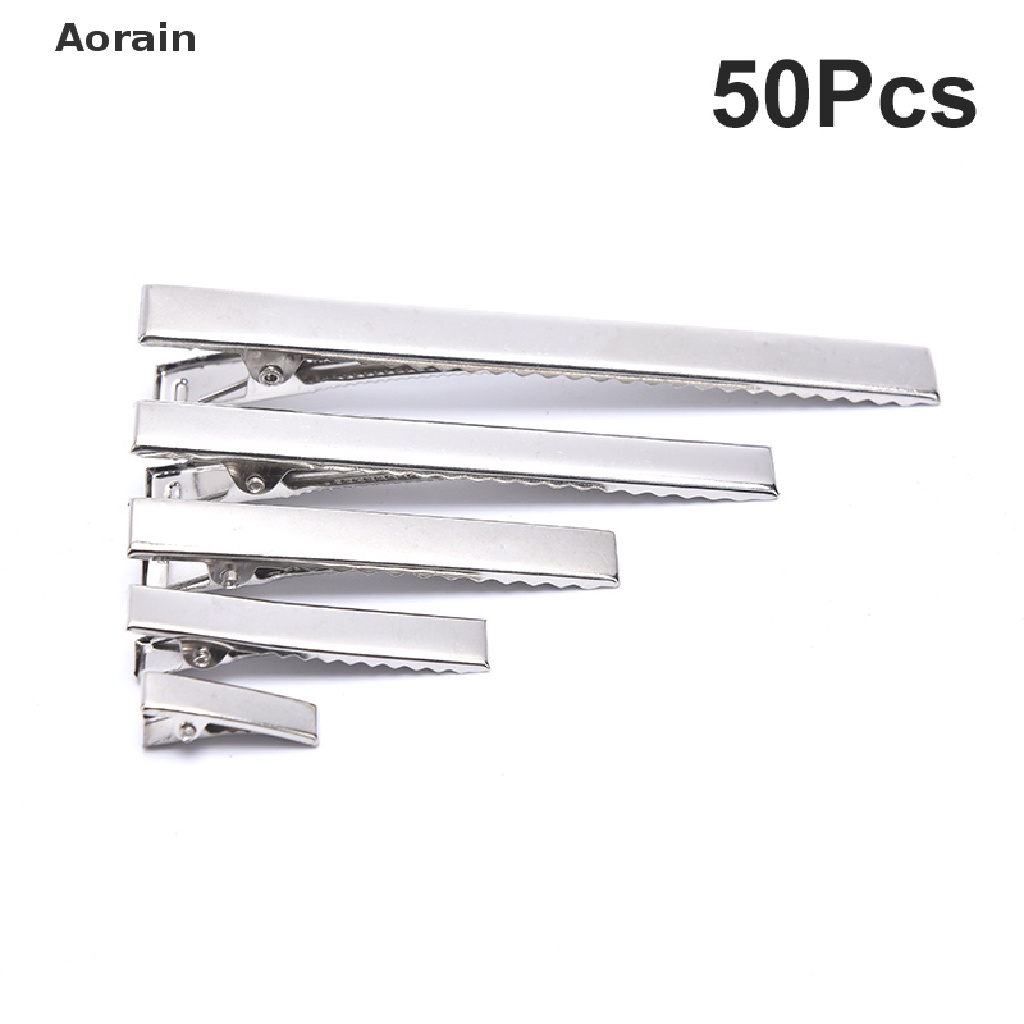 Set 50 Kẹp Cá Sấu Bằng Kim Loại Màu Bạc
