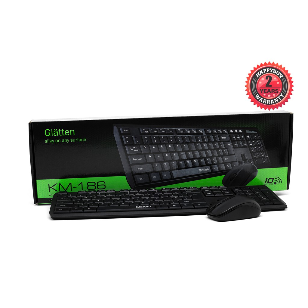 Bộ Bàn Phím Chuột Không Dây Glatten KM-186