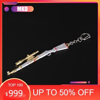 Móc khóa pubg k98 shark - skin cá mập vàng bạc hợp kim dài 12cm