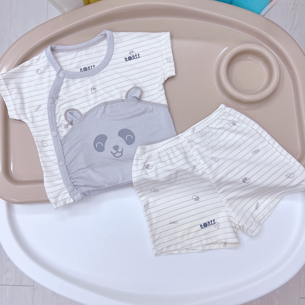 Bộ Quần Áo Cài Chéo Cộc Tay Panda H. R. N. E. E. Smart Wear Siêu Dễ Thương Cho Bé Từ