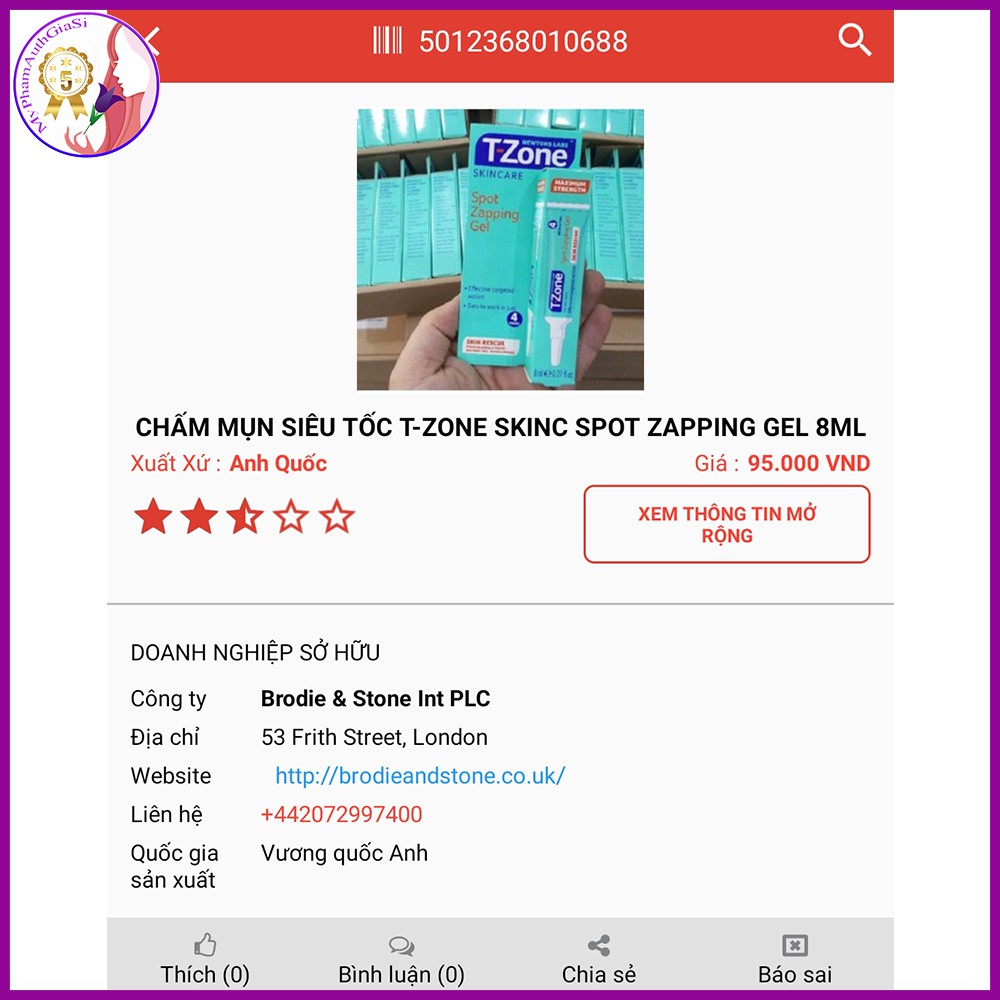 Gel t-zone giảm mụn tràm trà cấp tốc skincare spot zapping gel 8ml (xanh) | BigBuy360 - bigbuy360.vn