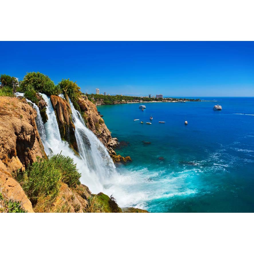 Tranh 3D phong cảnh thác nước chảy, sông suối nên thơ, vẻ đẹp hoang sơ của núi rừng