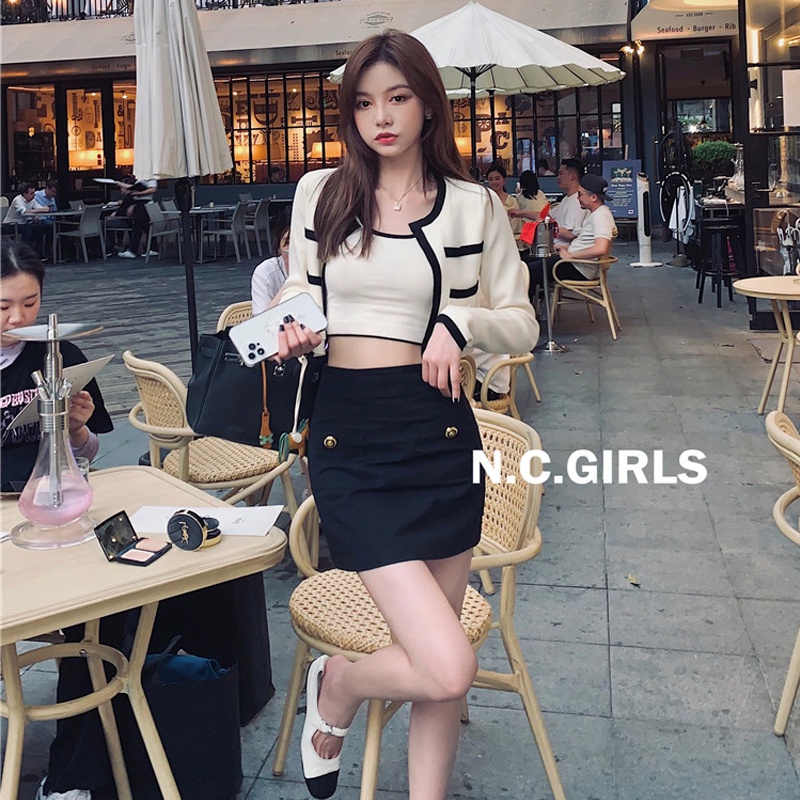 LALISAS Áo cardigan Dệt Kim Phong Cách Thời Trang Hàn Quốc Dành Cho Nữ