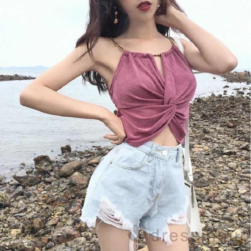 Áo 2 dây màu trơn gợi cảm cho nữ