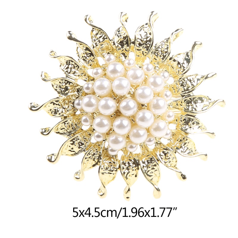 Bộ 6 Vòng Giữ Khăn Ăn Bằng Kim Loại Hình Hoa Hướng Dương Handmade Tiện Dụng