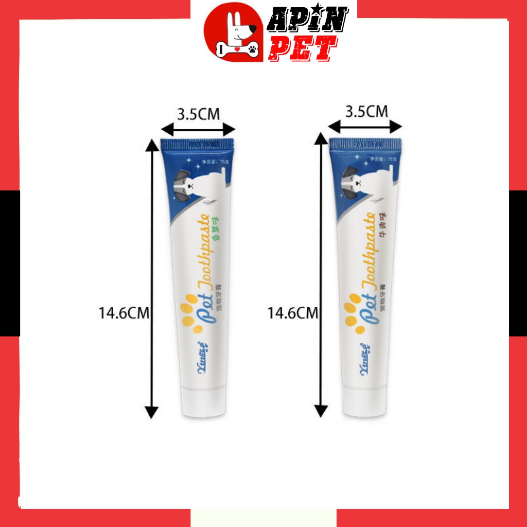 Kem Đánh Răng Cho Chó Vị Bò Hương Vani 75g