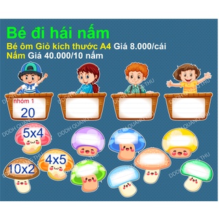 Bé hái nấm