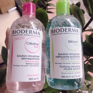 [Full100/500ml] Nước tẩy trang Bioderma Crealine / sebium chính hãng