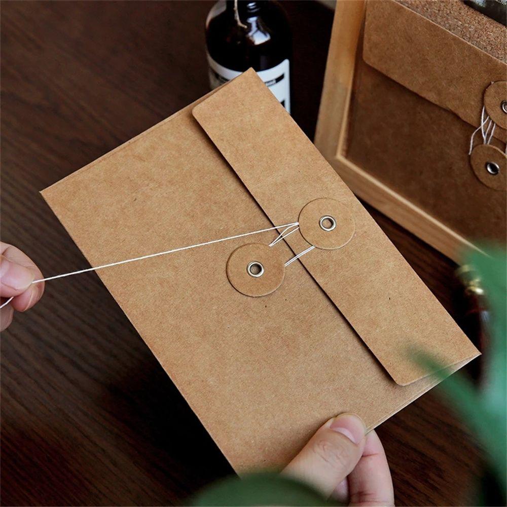 Phong Bì Thư Giấy Kraft Màu Nâu In Chữ Dùng Làm Quà Tặng