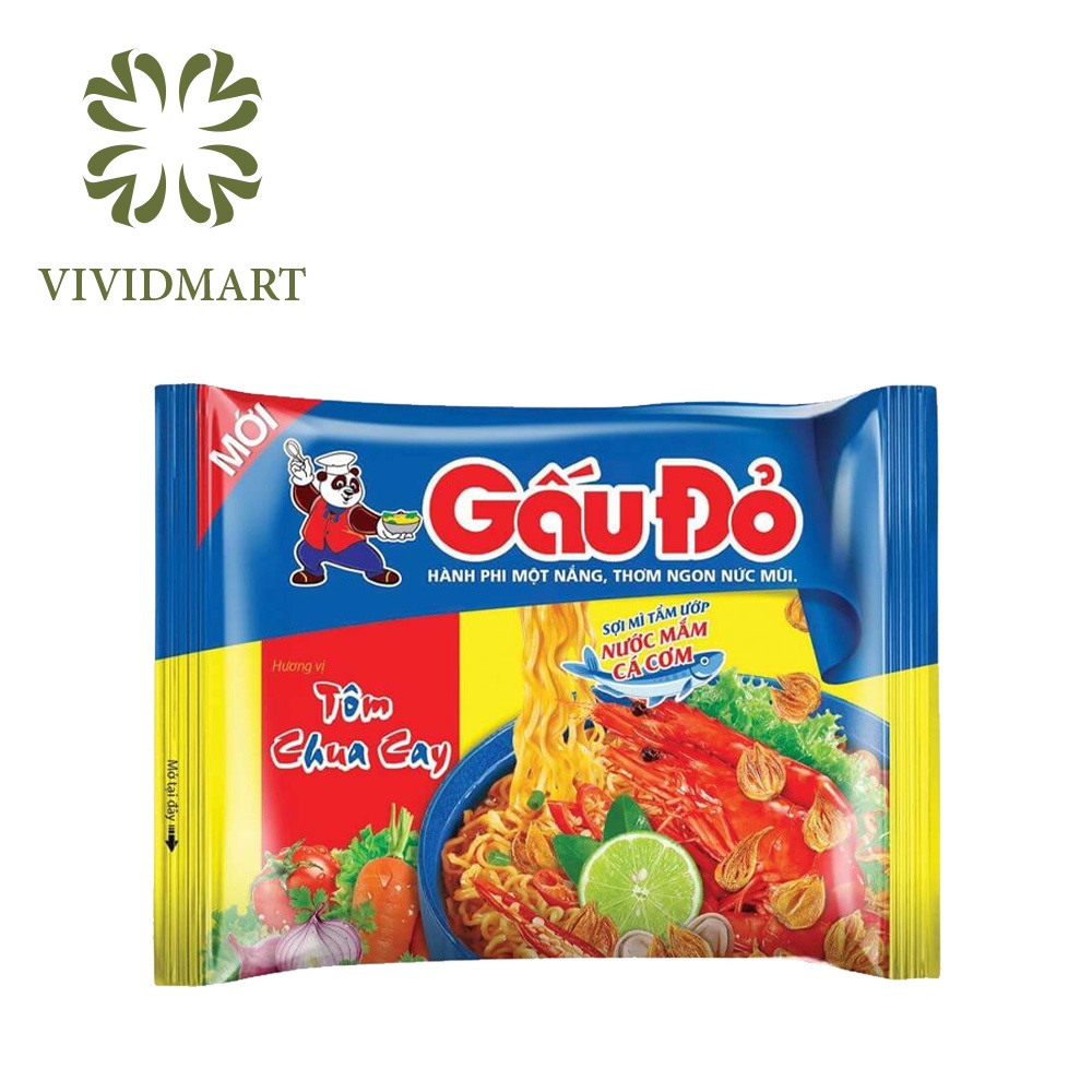 Góilẻ- MÌ GẤU ĐỎ 8 VỊ: GÀ SỢI PHỞ, TÔM VÀ GÀ, BÒ BÍT TẾT, THỊT BẰM, TÔM CHUA CAY, SỢI PHỞ HÀNH PHI, CHAY –GÓI63G– GẤU ĐỎ | BigBuy360 - bigbuy360.vn