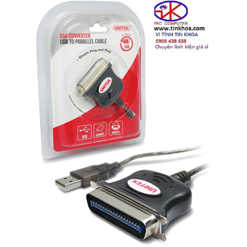 Cáp máy in USB to IEEE 1284 Unitek Y-120,Y120 UNITEK