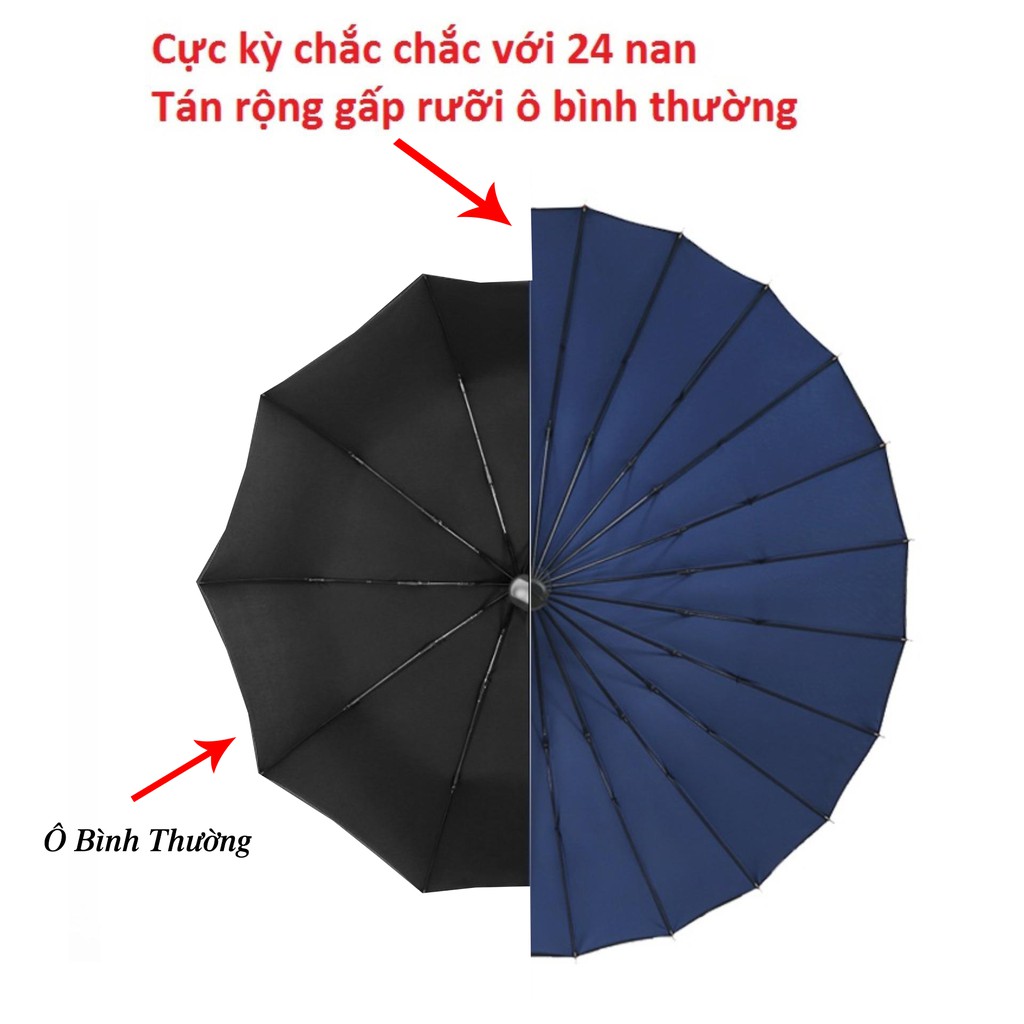 ✔️  Ô siêu to nan siêu cứng 24 nan,cứng cáp vải dày dặn ,bền,đẹp có quai đeo tiện lợi {SIÊU SALE}