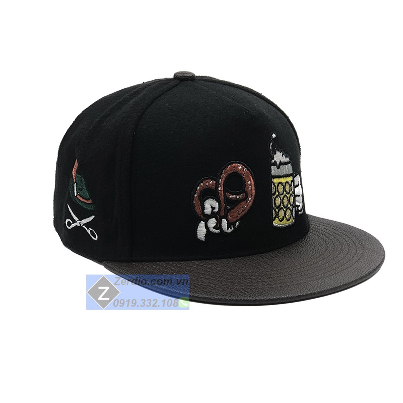 Mũ lưỡi trai Snapback hiphop cá tính màu đen đẹp cho cả nam và nữ