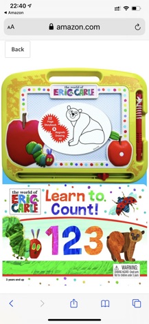 Bảng viết xoá được ( The World of Eric Carle Learning Series)