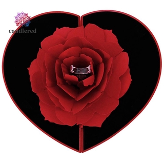 Hộp Đựng Nhẫn Cầu Hôn Hình Hoa Hồng Có Thể Xoay Được