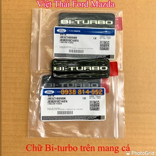 Chữ tem bi-turbo trên mang cá tai xe ranger everest