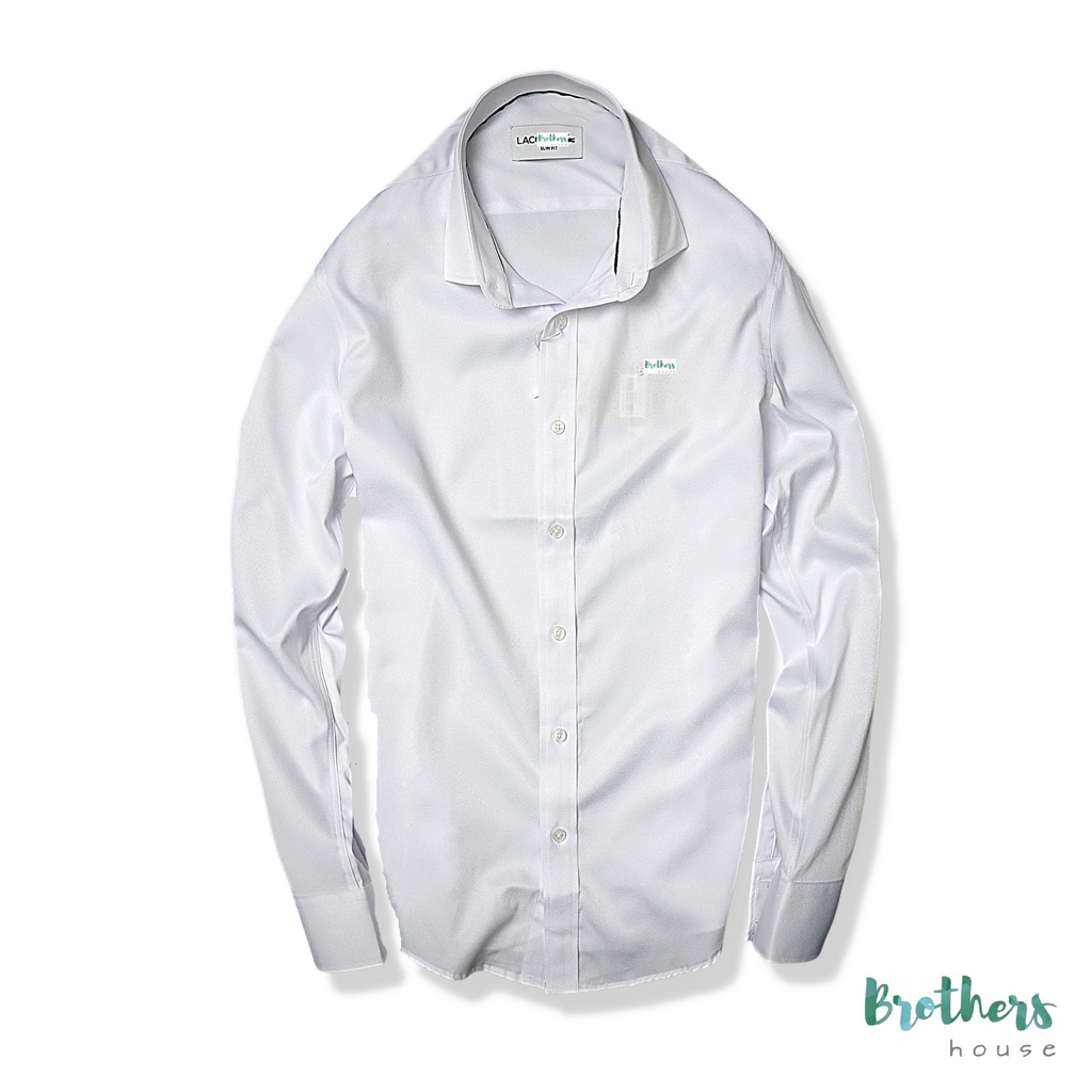 |Vải hãng| Áo sơ mi nam trơn cao cấp Lacoste, lên dáng bao sang