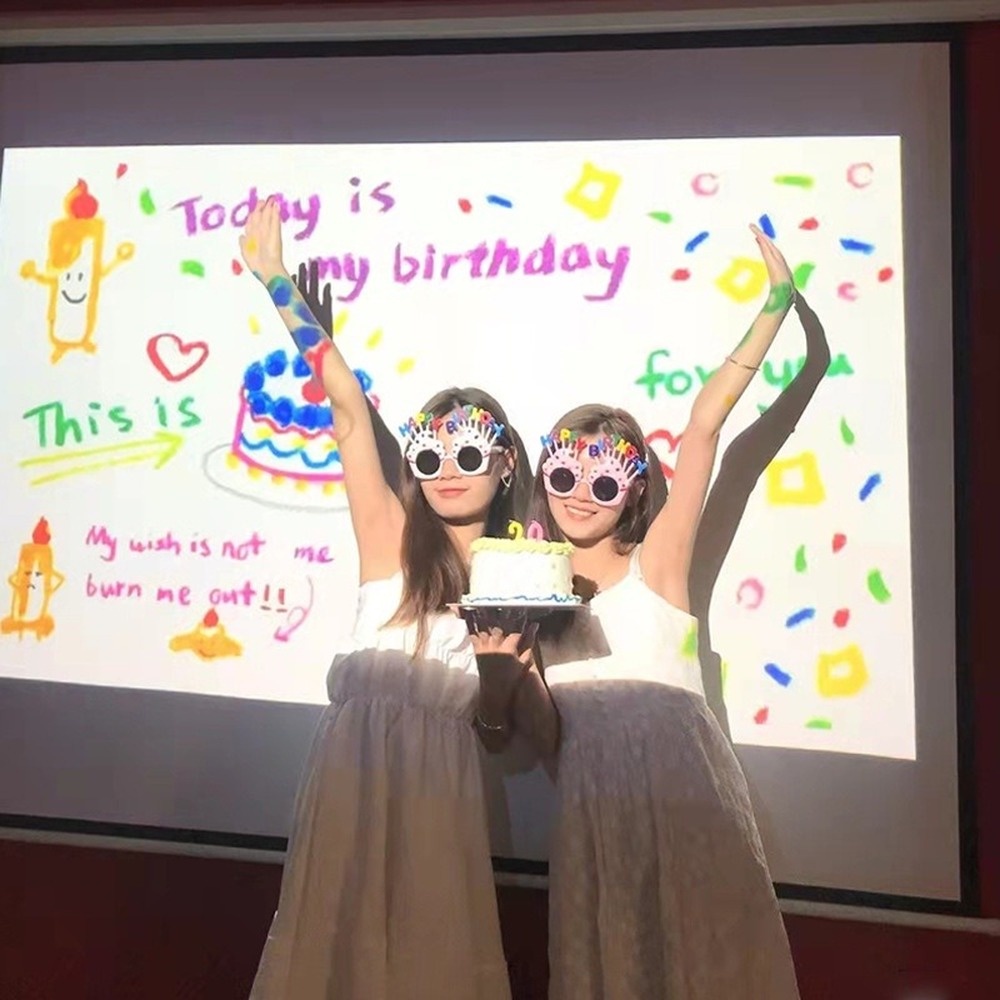 Đèn LED Chiếu Chữ happy birthday Làm Nền Chụp Ảnh Trang Trí Sinh Nhật/Tiệc Sinh Nhật Cho Bé