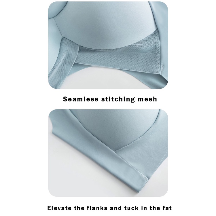 Áo Ngực Thể Thao Không Gọng Vải Lụa Lạnh Mỏng Cúp Ngực Cố Định Phong Cách Mới