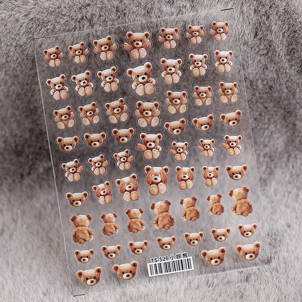 [Hàng mới về] Nhãn dán trang trí móng tay họa tiết hấu 3D trong suốt đáng yêu