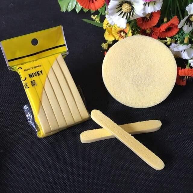 Bông mút rửa mặt nở nén 1set 12 miếng tiện dụng mang đi mọi nơi-giadungsieure