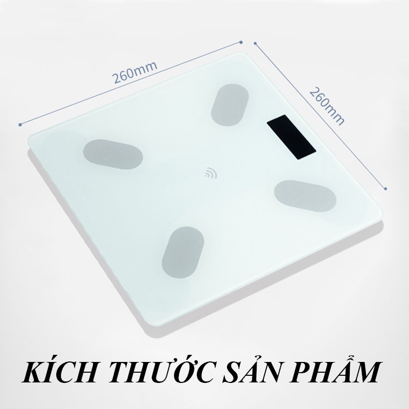 Cân điện tử sức khỏe đo lượng mỡ và phân tích cơ thể có kết nối bluetooth