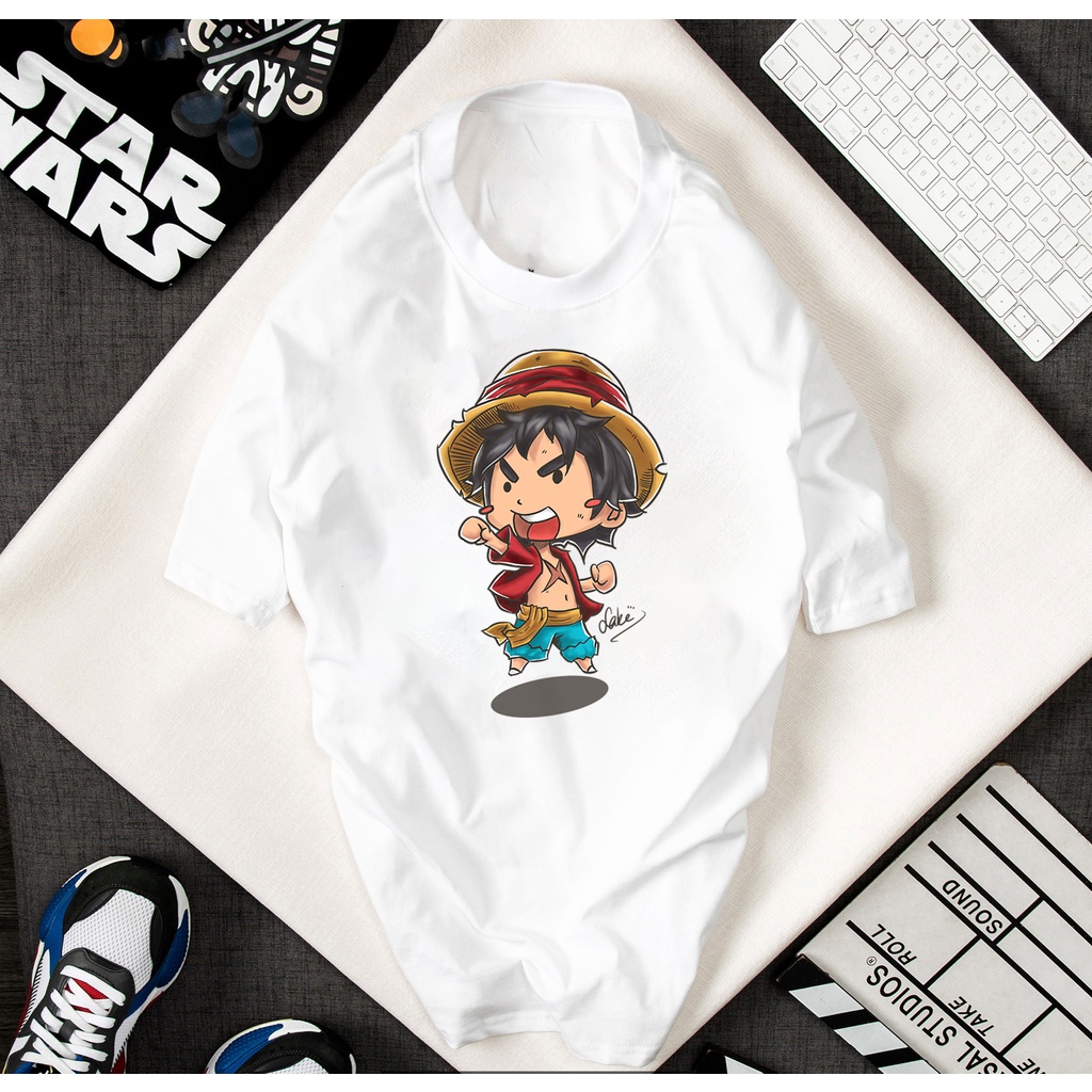 ÁO THUN CỔ TRÒN IN HÌNH LUFFY ONE PIECE ĐẢO HẢI TẶC-MŨ RƠM IN HÌNH ẤN TƯỢNG VẢI COTTON CHO CẶP ĐÔI ĐI CHƠI - 230636