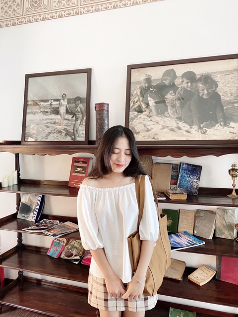 Áo trễ vai chất lụa thiế kế Ma Vie