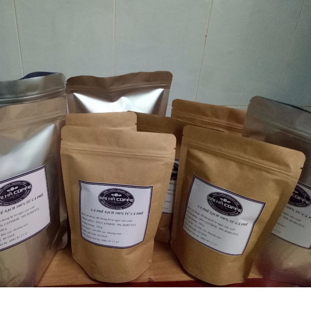 Robusta + Arabica rang xay nguyên chất - 250gr giá chỉ  50k - coffee.maiha