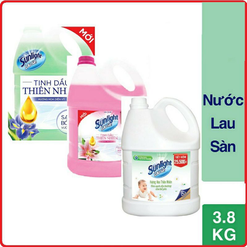 Nước Lau Sàn Sunlight Tinh Dầu Thiên Nhiên 3.8kg/ 3.6kg