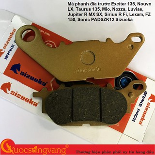 Má phanh đĩa Exciter 135 trước, Nouvo LX trước, Taurus 135, Jupiter Sirius R, Sirius Fi, Jupiter Mx, Nouvo 135 Sizuoka