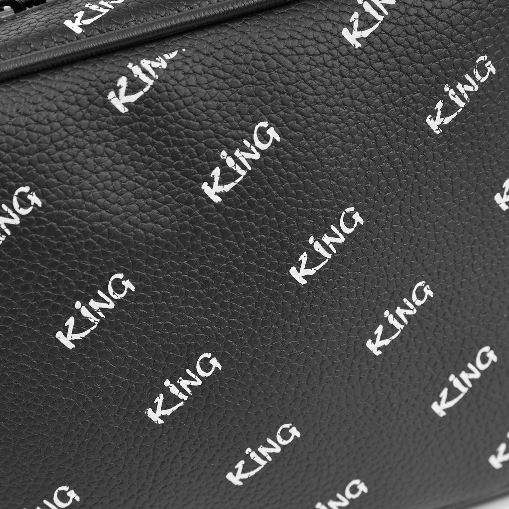 Túi Da Unisex Mini Bag King02-Màu Đen