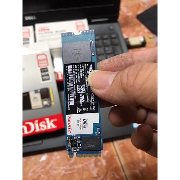ssd nvme 500gb 2280 sandisk ít giờ chạy cty thanh lý bảo hành 3 năm