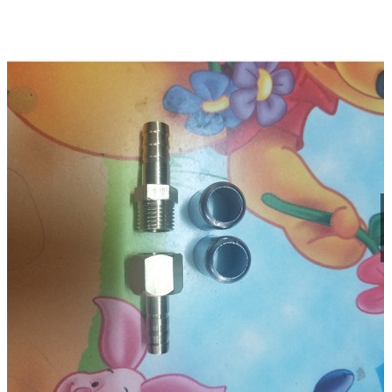 Đầu bấm ống rửa xe áp lực cao 13mm gồm đầu đực + đầu cái - ĐBORXALC
