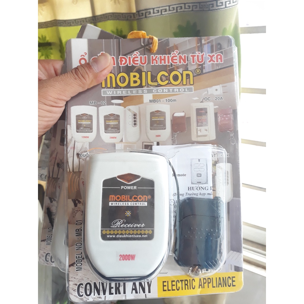 Bộ ổ cắm điện điều khiển từ xa cho thiết bị điện Mobilcon 2000W - 50M