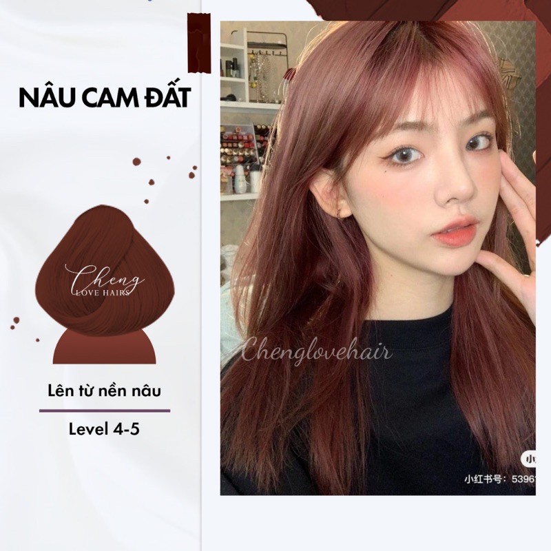 Thuốc nhuộm tóc NÂU CAM ĐẤT Chenglovehair, Chenglovehairs