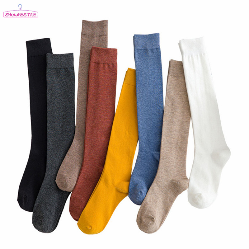 Vớ Cotton Cổ Cao Nhiều Màu Cho Nữ