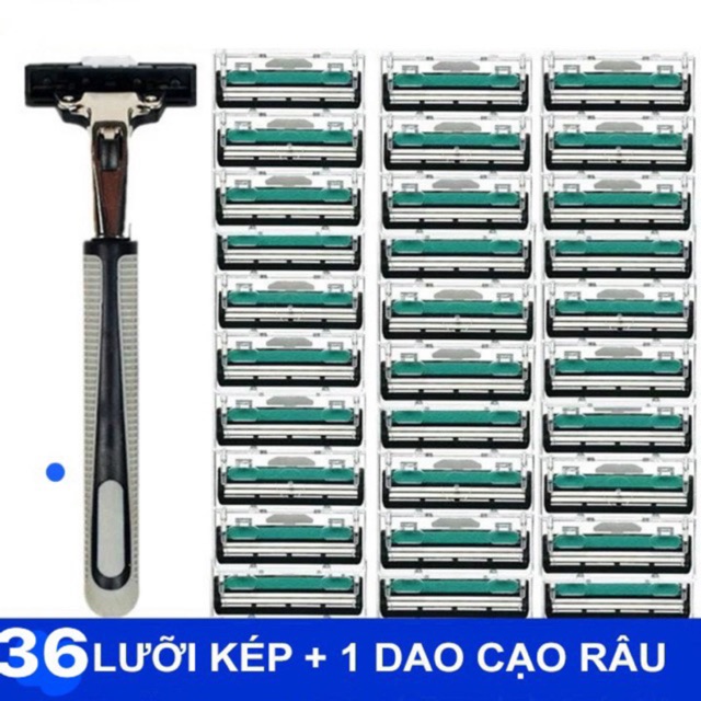 36 Lưỡi dao cạo râu kép và 1 dao cạo râu