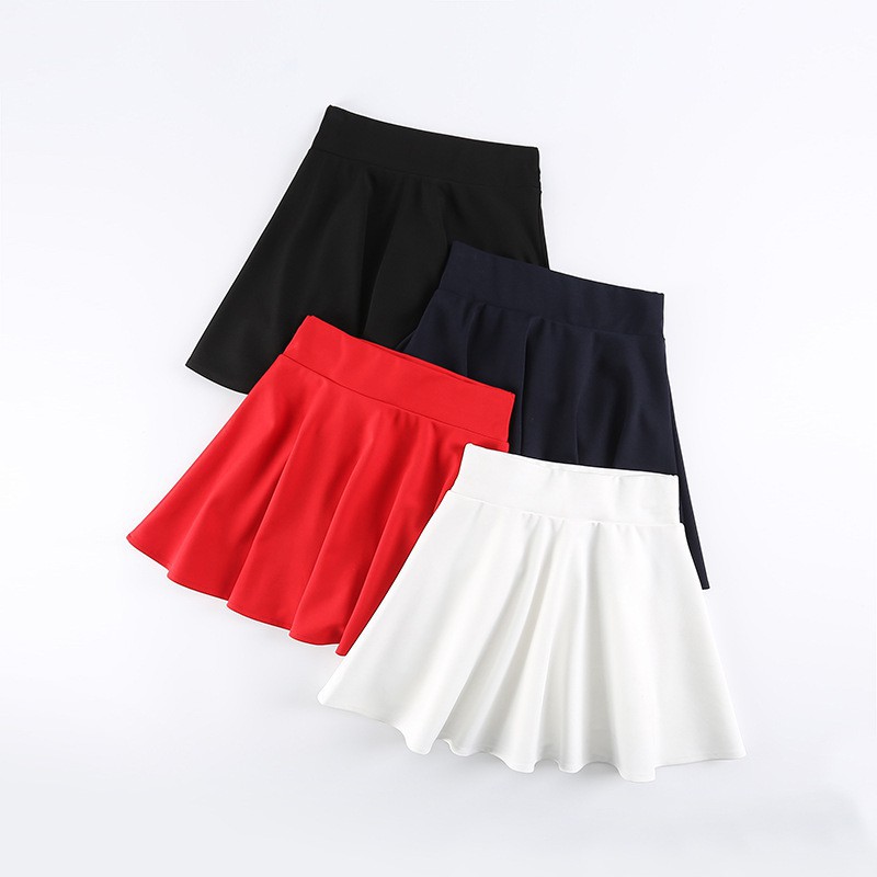 Chân váy xòe xếp nếp mini màu trơn duyên dáng cho nữ | BigBuy360 - bigbuy360.vn