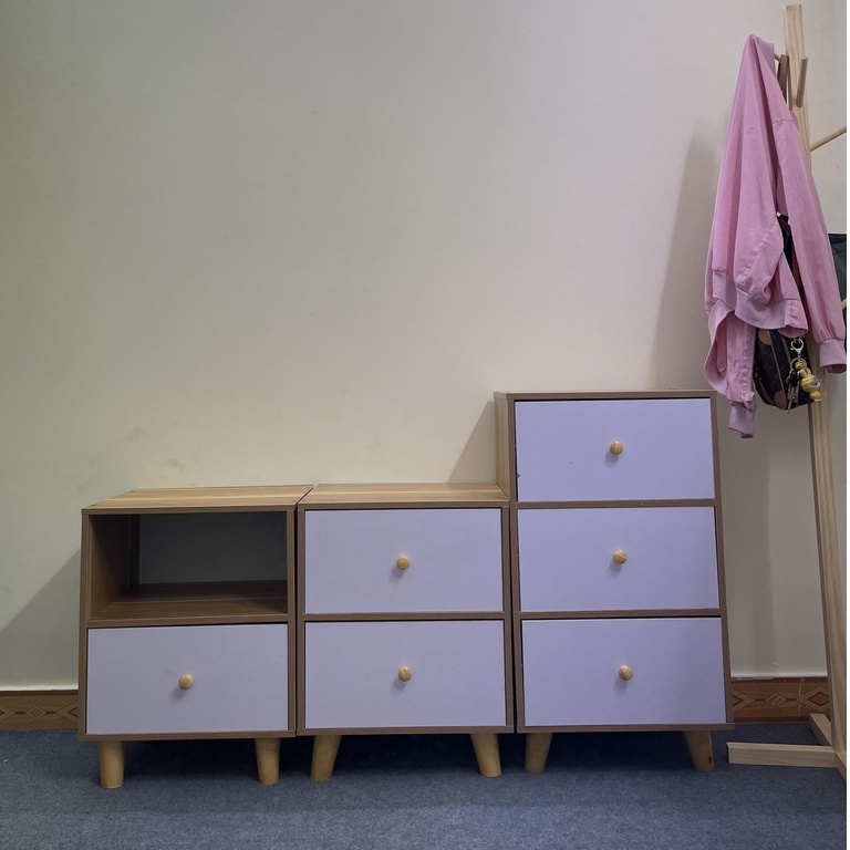 Tủ đầu giường có ngăn tủ tab đầu giường trang trí phong cách Bắc Âu kệ gỗ có ngăn MDF cao cấp 50x40x30 TAGO ND31